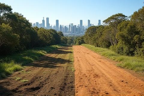 Land clearing before and after