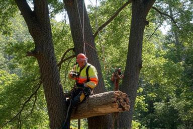 Safe tree removal process